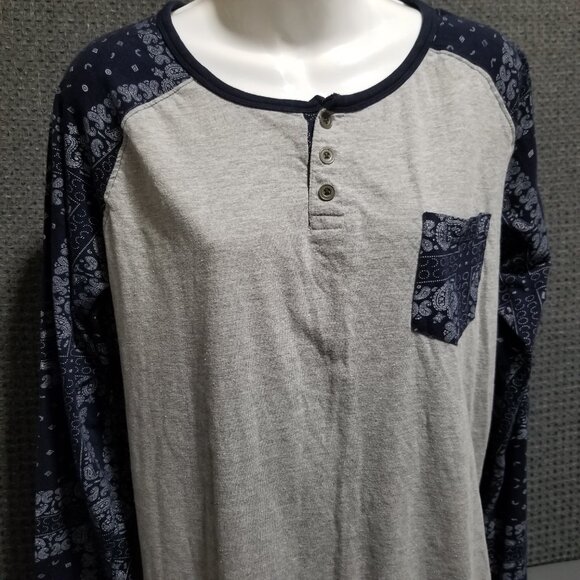 Broken Threads T Shirt Women's Large Long Sleeve Blue Gray - Picture 1 of 7